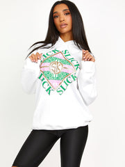 Sudadera con capucha de impresión gráfica elegante