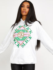 Sudadera con capucha de impresión gráfica elegante