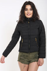 Pandelen zijkanten gewatteerde gewatteerde puffer bubbeljas