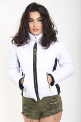 Pandelen zijkanten gewatteerde gewatteerde puffer bubbeljas