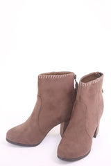 Faux Suede Tasseled Zip Ankle Boots