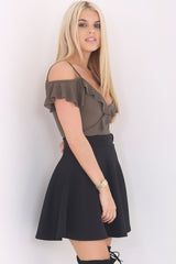 Crepe Cami Frill Bodysuit