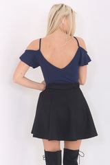 Crepe Cami Frill Bodysuit