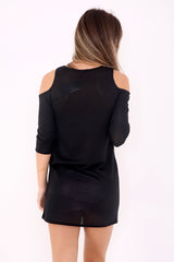 Gewebter Strickkalter Schulter -Tunika -Kleid