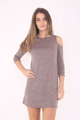 Gewebter Strickkalter Schulter -Tunika -Kleid