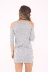 Gewebter Strickkalter Schulter -Tunika -Kleid