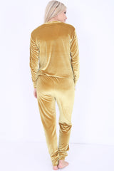 Stripe Panel Velour Loungewear Two Piece Coordinate Suit