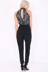 Superposición de encaje de brillo Superpiso de cuello alto