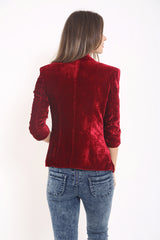 Vollgekleideter Velours -Schalthülle maßgeschneiderter Blazer