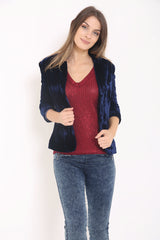 Vollgekleideter Velours -Schalthülle maßgeschneiderter Blazer