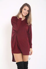 Oversized Melange Baggy Dress Top
