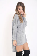 Oversized Melange Baggy Dress Top