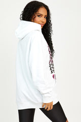 Blijf nieuwsgierige grafische print hoodie