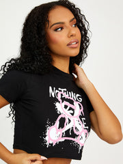 Nothing Graphic Printed Crop Top