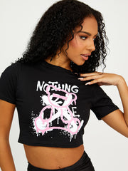 Nothing Graphic Printed Crop Top