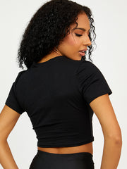 Nothing Graphic Printed Crop Top