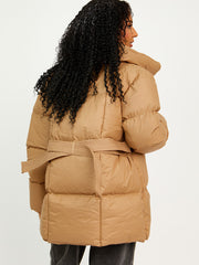 Oversized Padded Jacket With Belt