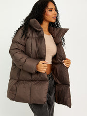 Oversized Padded Jacket With Belt