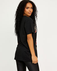 Faith Over Skull Graphic Printed T-Shirt