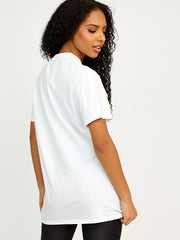 Camiseta impresa gráfica de conejito