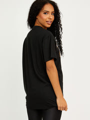 Camiseta impresa gráfica de conejito