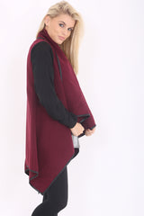 Oversized Waterfall Draped Cardigan Coat