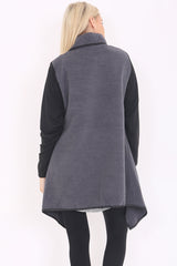 Oversized Waterfall Draped Cardigan Coat