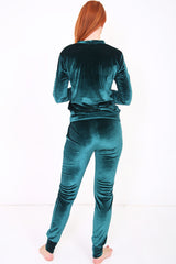 Stripe Panel Velour Loungewear Two Piece Coordinate Suit