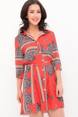 Paisley Print Shirt Dress