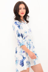 Vestido de camisa con estampado floral