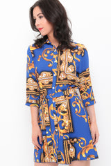 Barockmuster -Druckhemdkleid