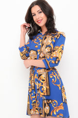 Barockmuster -Druckhemdkleid