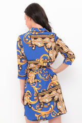 Barockmuster -Druckhemdkleid