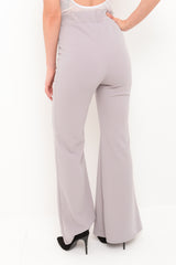 Buttoned Flared Trousers