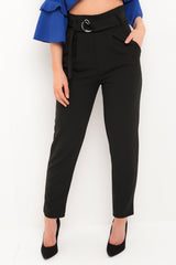 Trousers With Adjustable Buckle Belt