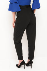 Trousers With Adjustable Buckle Belt