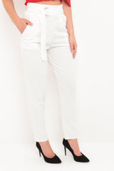 Trousers With Adjustable Buckle Belt