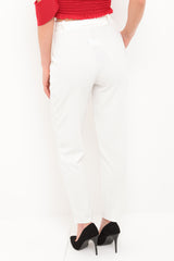 Trousers With Adjustable Buckle Belt