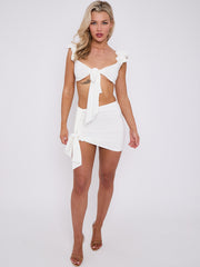 Slinky Tie Knot Crop Top & Sash Skirt Co-ord