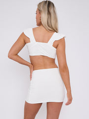 Slinky Tie Knot Crop Top & Sash Skirt Co-ord