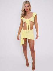 Slinky Tie Knot Crop Top & Sash Skirt Co-ord