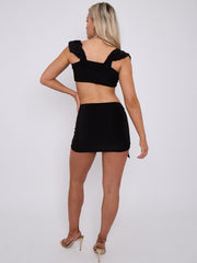 Slinky Tie Knot Crop Top & Sash Skirt Co-ord