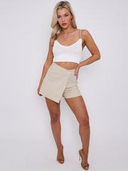 Asymmetric Wrap Skorts