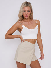 Asymmetric Wrap Skorts