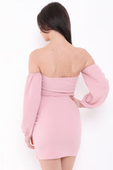 Off Shoulder Front Keyhole Dress