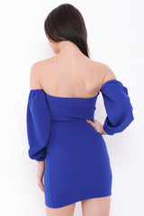 Off Shoulder Front Keyhole Dress