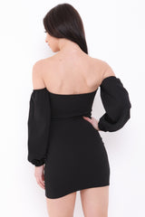 Off Shoulder Front Keyhole Dress