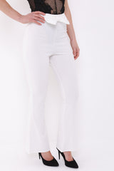 Bow Front High Waist Trousers