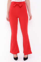 Bow Front High Waist Trousers