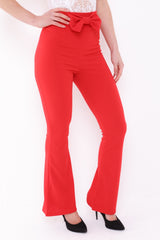 Bow Front High Waist Trousers